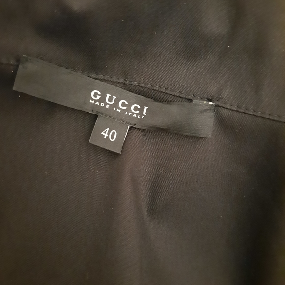 Gucci woman's black button down sz 40 or Small - Picture 4 of 7